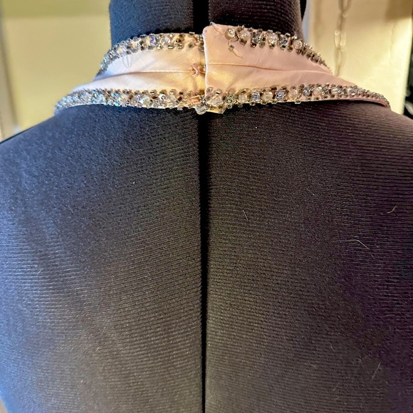 VTG NWT Victoria Royal Ltd Pink Delicately Beaded 100% Silk Ball Gown Opera - Picture 7 of 14